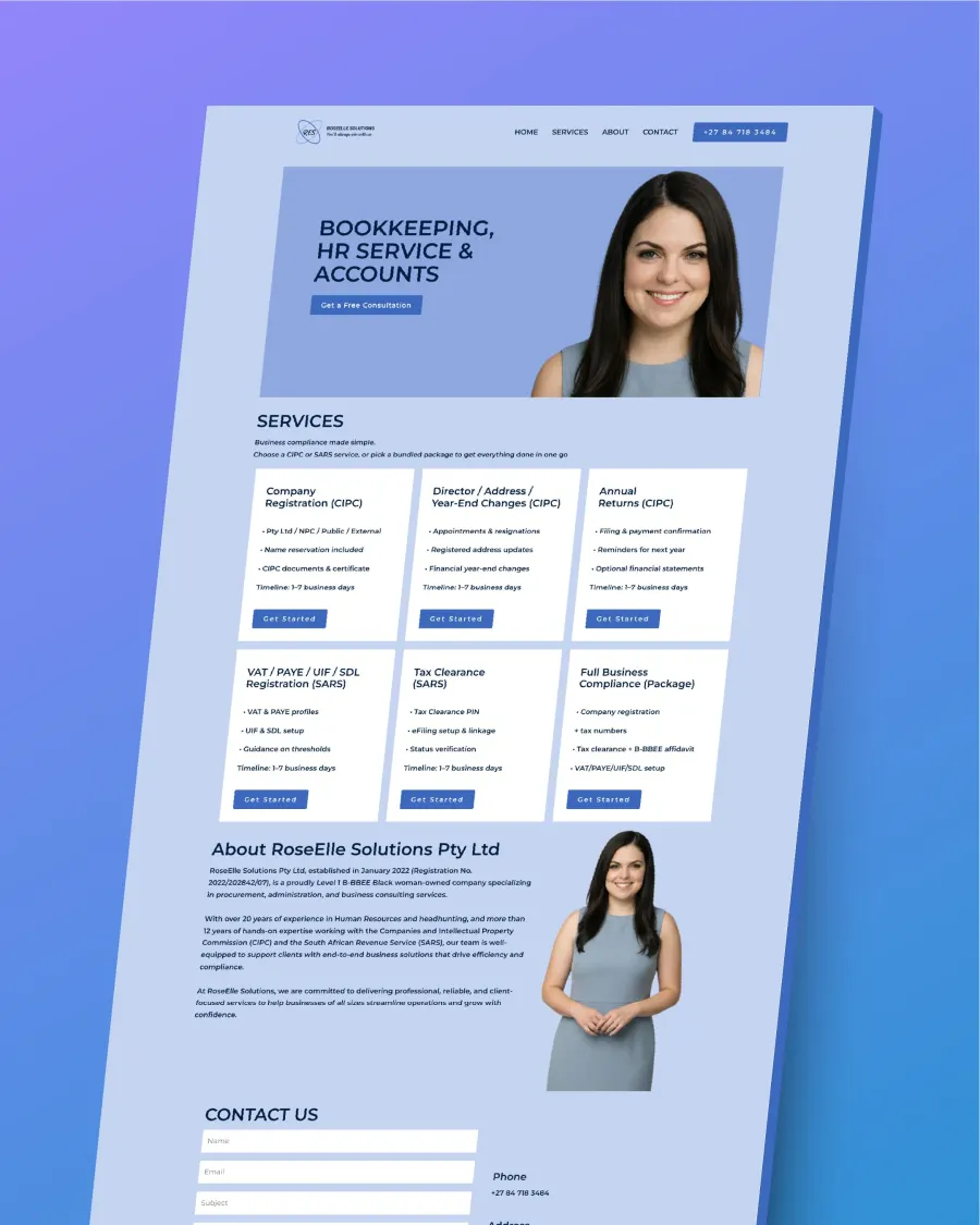 Pitch deck for a fintech startup